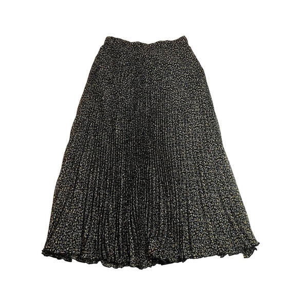 Abercrombie & Fitch pleated chiffon floral midi skirt size Medium - Picture 3 of 6